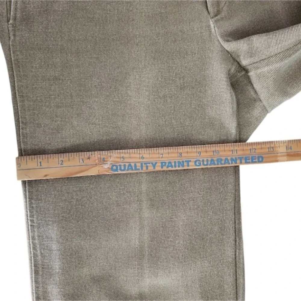 Men’s Tan Textured Dress Pants 34x28 Classic Khaki Work Trousers Timeless